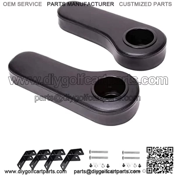 Golf Cart Rear Seat Arm Rests | No Drilling Required, Universal Arm Rest Fits on EZGO, Club Car, Yamaha Golf cart with Rear seat - Image 2