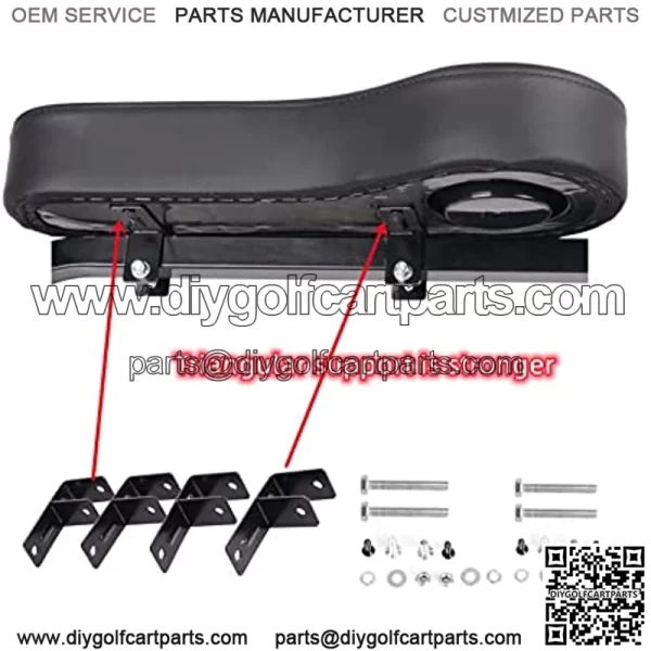 Golf Cart Rear Seat Arm Rests | No Drilling Required, Universal Arm Rest Fits on EZGO, Club Car, Yamaha Golf cart with Rear seat - Image 4