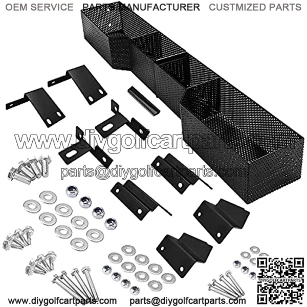 Golf Cart Front Inner Basket Dash Storage/Tray Organizer for EZGO TXT & RXV, Club Car DS & Precedent Golf Cart Inner Storage Utility and Durable Basket