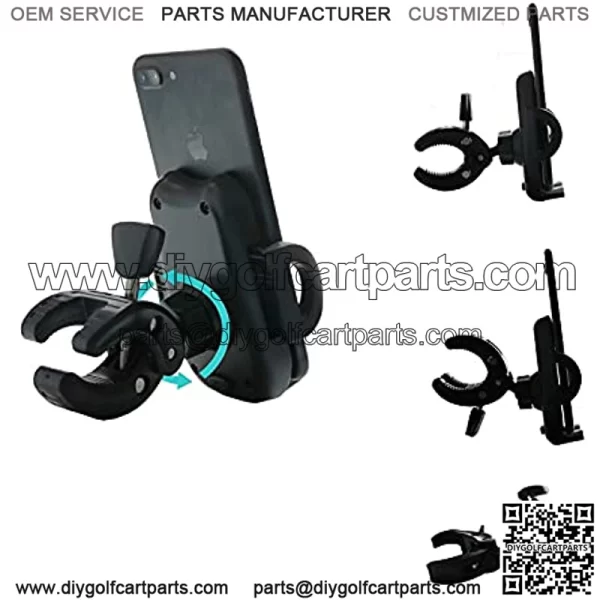 Adjustable Golf Cart Cell Phone Holder,Sturdy and Durable |Works with Golf Cart or Push Cart,Golf Clubs - Image 4
