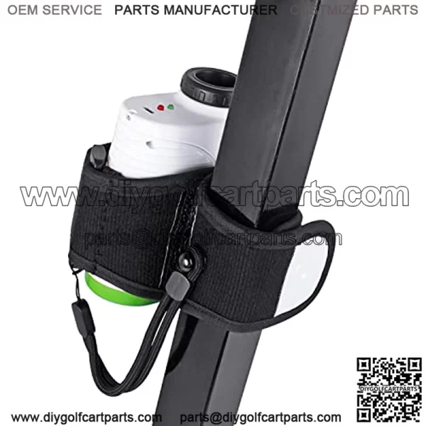 Fall-Arrest 4 Magnetic Golf Rangefinder Wrap Mount Strap with Adjustable Lanyard Stay-on Band for Golf Cart Railing Rangefinder Holder Attachment
