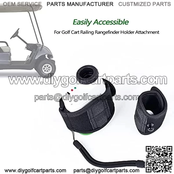 Fall-Arrest 4 Magnetic Golf Rangefinder Wrap Mount Strap with Adjustable Lanyard Stay-on Band for Golf Cart Railing Rangefinder Holder Attachment - Image 3