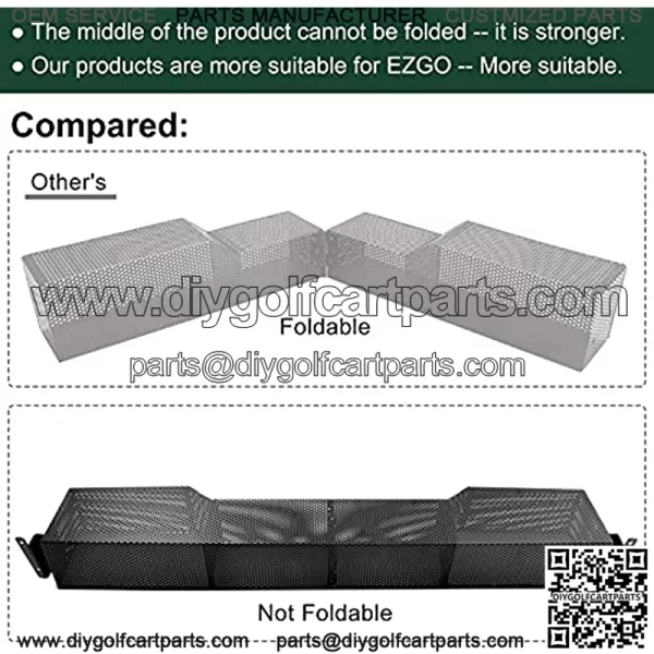 EZGO TXT Golf Cart Front Inner Basket Dash Storage/Tray Organizer - One Piece Solid Design - Image 2