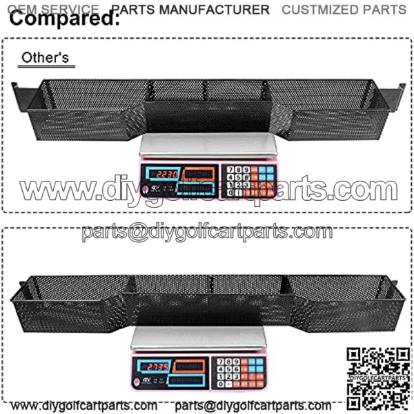 EZGO TXT Golf Cart Front Inner Basket Dash Storage/Tray Organizer - One Piece Solid Design - Image 3