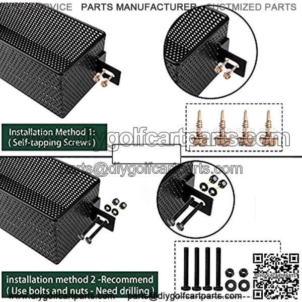 Golf Cart Front Inner Basket Dash Storage Tray Organizer for EZGO RXV 2008-up - One Piece Solid Design - Image 3