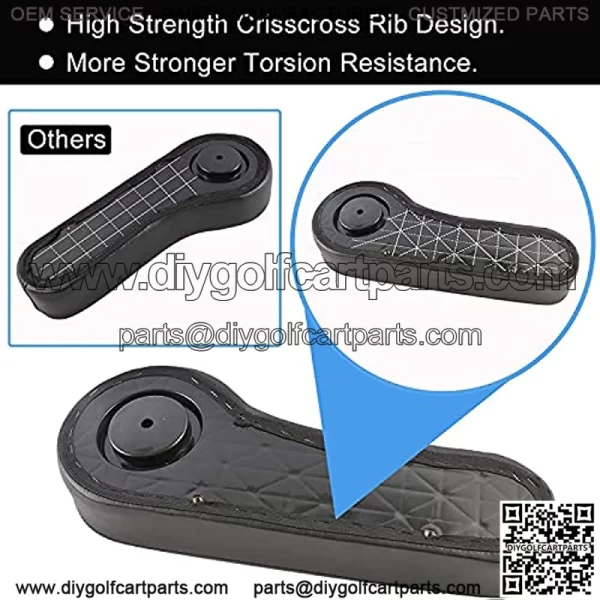 Golf Cart Armrest with Cup Holder for EZGO Club Car Yamaha - Upgrade Support Frame/No Drilling Required/Prevent Tilting/Better Load Bearing - Image 3