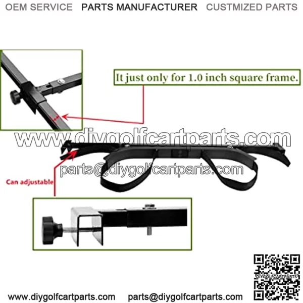 Golf Cart Bag Holder Bracket Attachment Fits EZGO Club Car Yamaha Rear Seat | No Drilling Required/Length Adjustable - Image 4