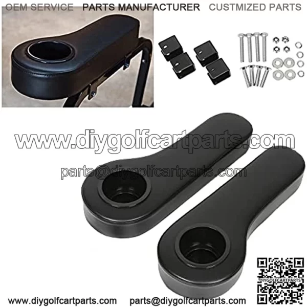 Golf Cart Rear Seat Arm Rests | No Drilling Required, Universal Arm Rest Fits on EZGO, Club Car, Yamaha and Other Golf carts - Image 4