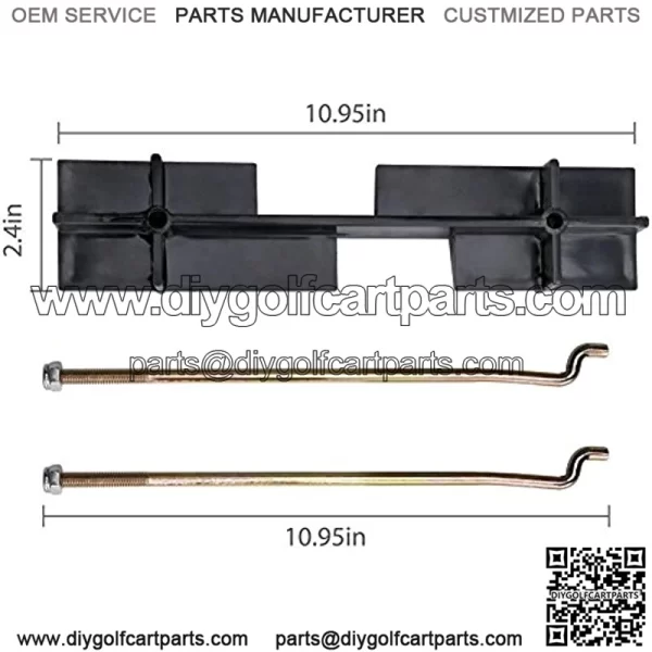 Golf Cart Battery Hold Down with rods kit for Ezgo 1994 - up 70045G01, 01101-G01 - Image 3