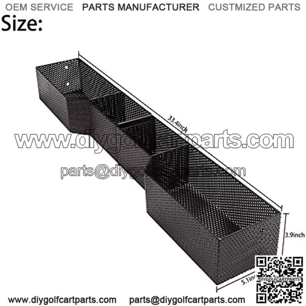 Golf Cart Front Inner Basket for Club Car DS & Precedent 2001-up, Dash Storage Box Metal Mesh Tray Organizer - Image 3
