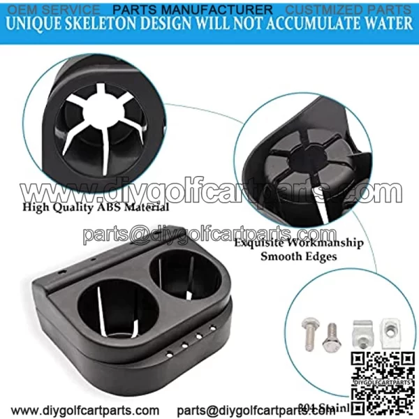 Club Car DS Cup Holder Kit Dual for 1993-Up Golf Cart OEM# 1016811 101708301 - Image 2