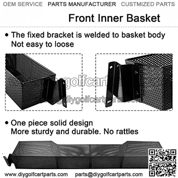 Club Car Front Basket Dash Storage Tray Organizer for Precedent 2004-up/Tempo Golf Cart - One Piece Solid Design - Image 4