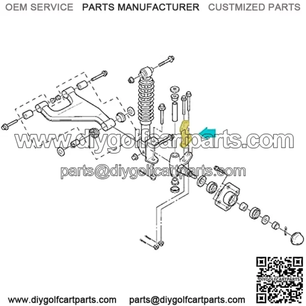 Knuckle Arm Driver and Passenger Side for Yamaha G29 Drive 2007-2016 Gas and Electric Golf Cart JW1-F3512-00-00 - Image 2