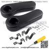 Golf Cart Armrest with Cup Holder Stainless Steel Support Frame No Drilling for Club Car EzGo Yamaha Rear Seat Kit