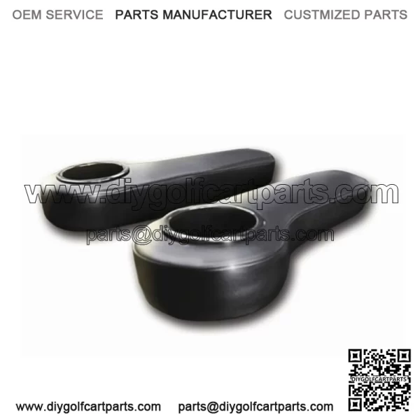 Black Arm Rests with Cup Holder Rear Seat Kit (Universal for All Golf Car