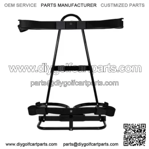 Golf Cart Rear Seat Kit Golf Club and Bag Attachment (Fits 7" Grab Bars)