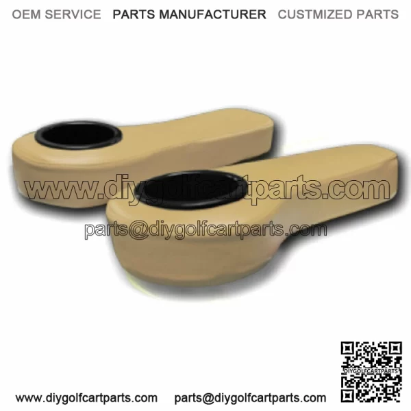 Club Car Precedent Golf Cart Rear Seat Arm Rest Cushion Cup Holder - Beige/Buff - Image 3