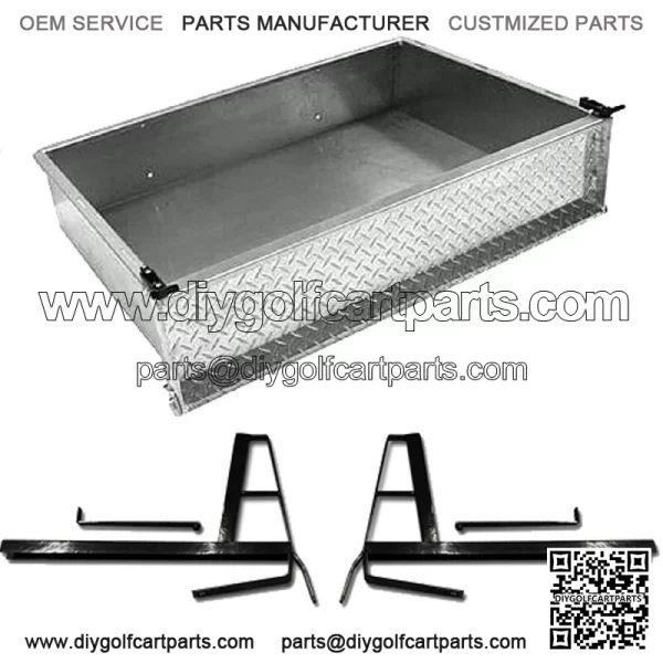 Aluminum Cargo Box Kit for Club Car DS (2000-2015) Golf Cart Models