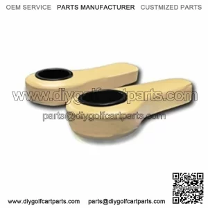Golf Cart Rear Seat Arm Rests with Cup Holders - Beige