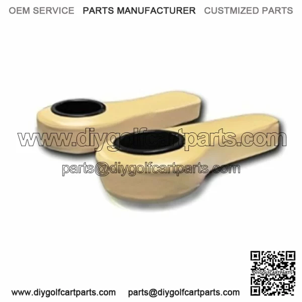 Golf Cart Rear Seat Arm Rests with Cup Holders - Beige