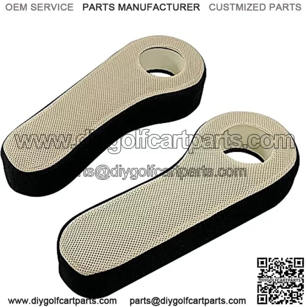 Golf Cart Rear Seat Arm Rest Cover Breathable Washable Polyester Mesh Cloth for EZGO Club Car Yamaha 1 Pair of armrest Cover