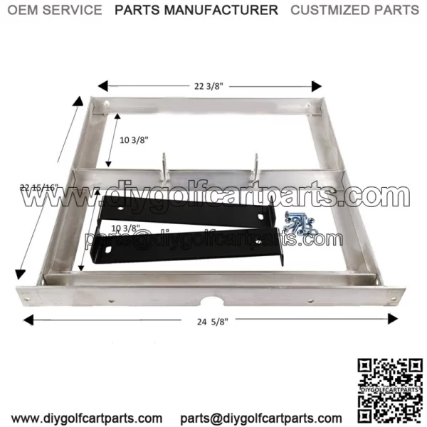 EZGO GOLF CART ALUMINUM BATTERY TRAY & HARDWAE FOR 36/48V TXT/ MEDALIST 1994+ - Image 2
