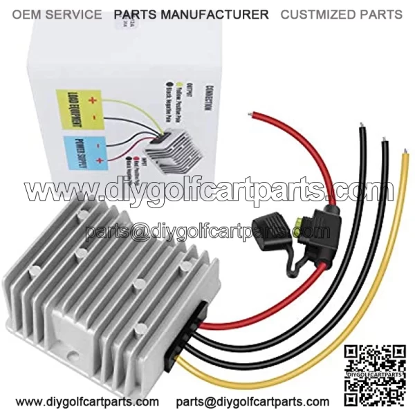 20A 240W 12v Golf Cart 48V 36V to 12V Converter Voltage Regulator Reducer Transformer with Fuse - Image 2