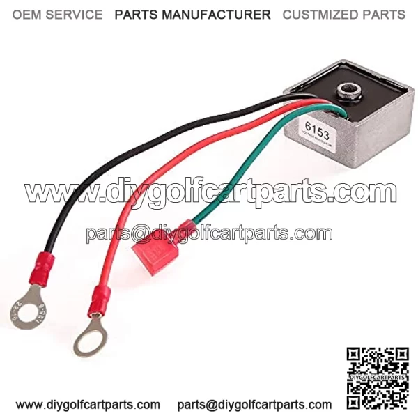 Golf Cart TXT Voltage Regulator Rectifier fit EZGO TXT&RXV 1994-UP Gas,Club Car 1984-1991, Columbia/ParCar 1982-1994,Replace OEM 27739-G01,27739G01,435203