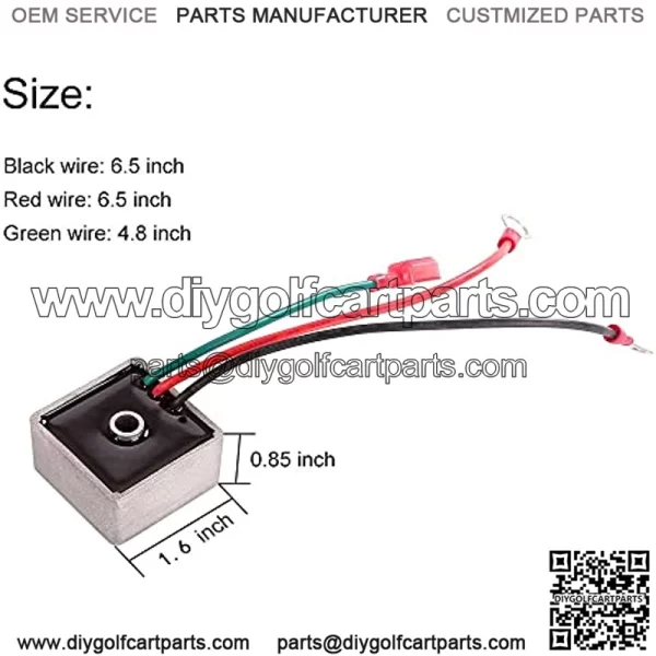 Golf Cart Voltage Regulator Rectifier fit EZGO TXT&RXV 1994-UP Gas,Club Car 1984-1991, Columbia/ParCar 1982-1994,Replace OEM 27739-G01,27739G01,435203 - Image 3