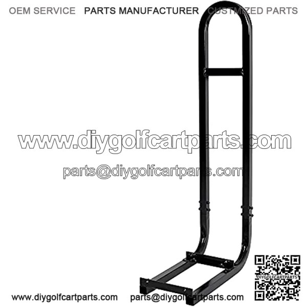Golf Cart Flip Rear Black Seat Kit w/Black Cushions w/Extra Handle Bar Compatible with 2004-Up Club Car Precedent Gas or Electric Models - You Will Receive Three Packages & All Hardware - Image 2
