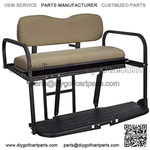 Gusto Yamaha G14, G16, G19, G22 Golf Cart Flip Folding Rear Back Seat Kit - Tan