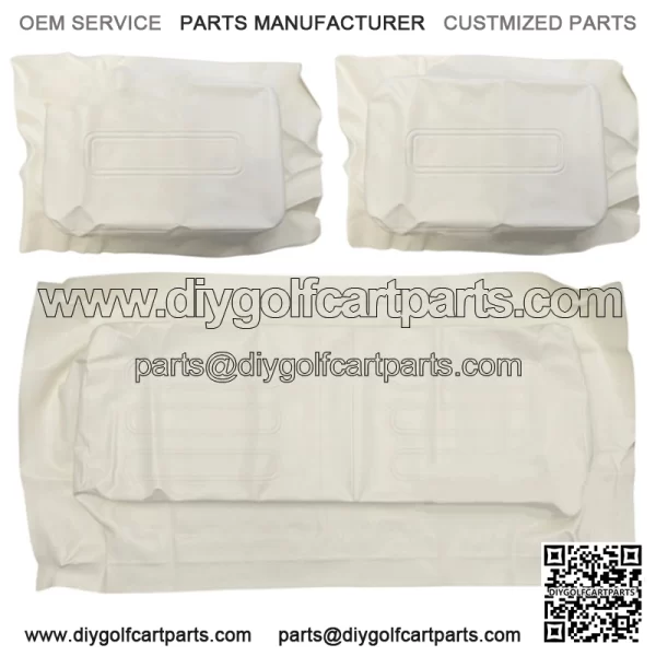WHITE Factory Vinyl Golf Cart Seat Cover Set - (1982-2000)
