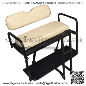 Precedent Golf Cart Rear Seat Kit - (Flip Seat w/ Cargo Bed & Free Grab Bar)