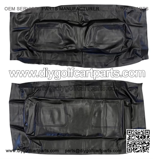 BLACK Factory Vinyl Golf Cart Seat Cover Set - (2000-2013)