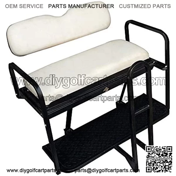 Performance Plus Carts Club Car Precedent Golf Cart Rear Back Seat Kit - Factory Off White - Image 2