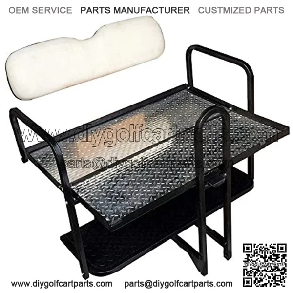 Performance Plus Carts Club Car Precedent Golf Cart Rear Back Seat Kit - Factory Off White - Image 3