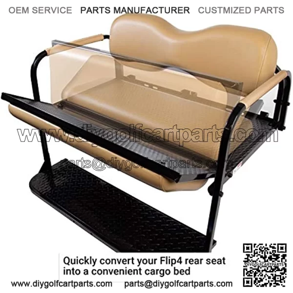 Club Car Precedent Golf Cart Rear Seat Kit ?C Beige - Image 3