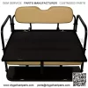Performance Plus Carts Club Car DS Golf Cart Folding Rear Back Seat Kit - Buff - Image 3
