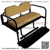 Performance Plus Carts Club Car DS Golf Cart Folding Rear Back Seat Kit - Buff - Image 4