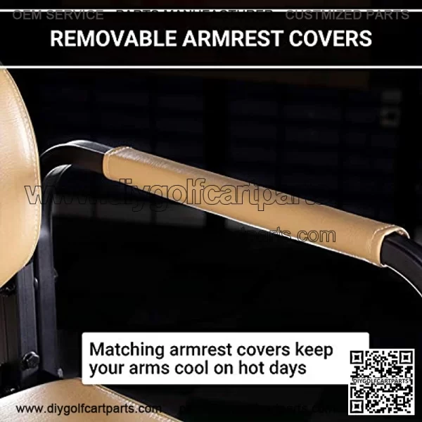 Flip4 Precedent Golf Cart Rear Seat Kit ?C Beige - Image 5