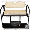 Performance Plus Carts Precedent Golf Cart Flip Folding Rear Back Seat Kit - Buff Cushions - Image 2