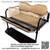 Flip4 Club Car Precedent Golf Cart Rear Seat Kit ?C Beige - Image 3