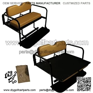 EZGO TXT/Valor (95-Up) Golf Cart Rear Flip Seat Kit with Steel Frame