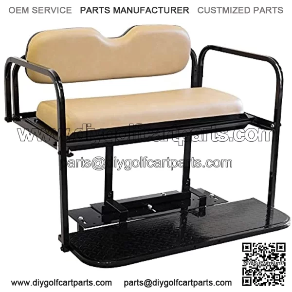 EZGO TXT/Valor (95-Up) Golf Cart Rear Flip Seat Kit with Steel Frame - Image 2