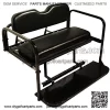Performance Plus Carts Yamaha G14,G16,G19, G22 Golf Cart Flip Folding Rear Back Seat Kit - Black - Image 3