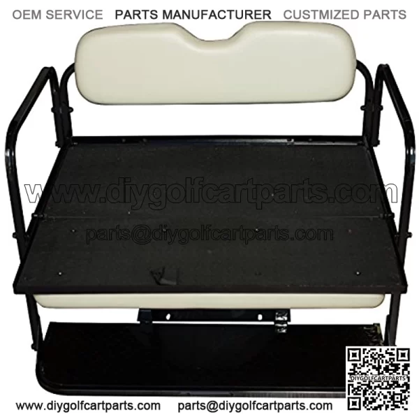 Performance Plus Carts Yamaha Drive G29 Golf Cart Flip Folding Rear Back Seat Kit - Stone - Image 4