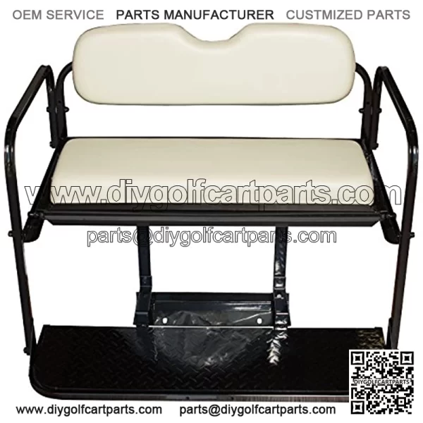 Performance Plus Carts Yamaha Drive G29 Golf Cart Flip Folding Rear Back Seat Kit - Stone - Image 5