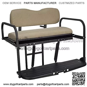 Club Car DS Golf Cart Flip Folding Rear Back Seat Kit - Buff