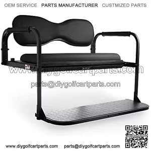 Flip4 Club Car DS Golf Cart Rear Seat Kit ?C Black
