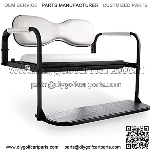 Flip4 EZGO TXT & TXT48 1995+ Golf Cart Rear Seat Kit ?C White